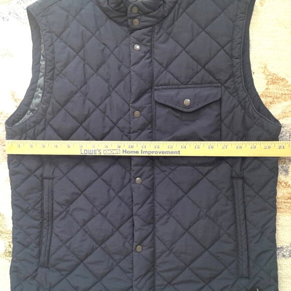Relwen Quilted Vest Mens Large Diamond Puffer Snap Front Huckberry Navy Blue - Picture 4 of 9